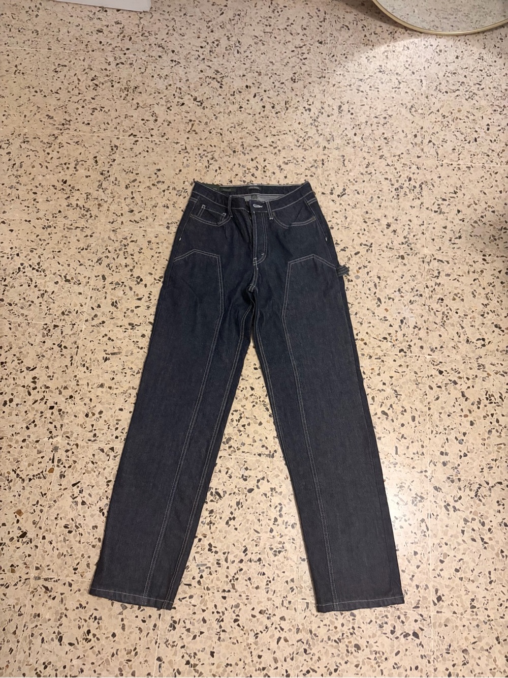 wild fable Indigo Straight Leg Jeans with Contrast Stitching